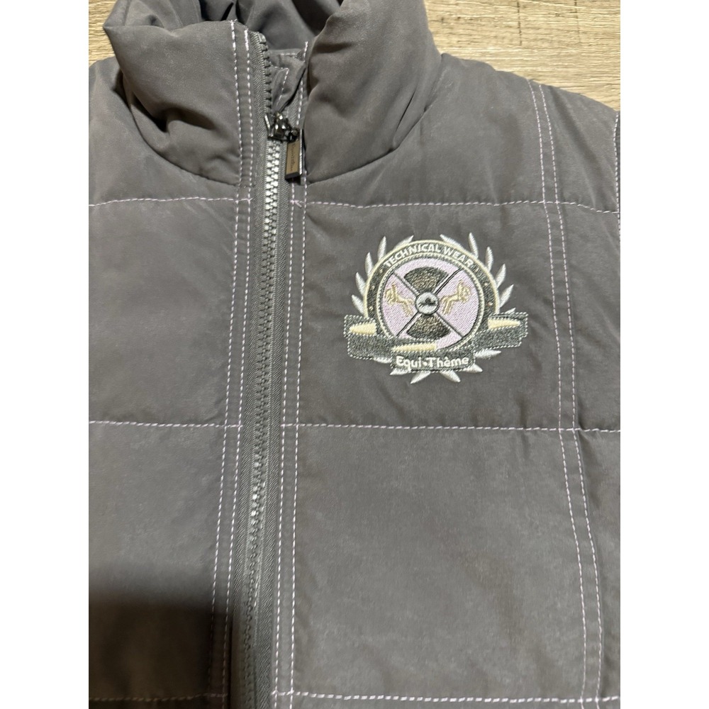 Equi-theme Puffer Vest Gray XS Equestrian Le's Essentials Collection - Picture 2 of 6